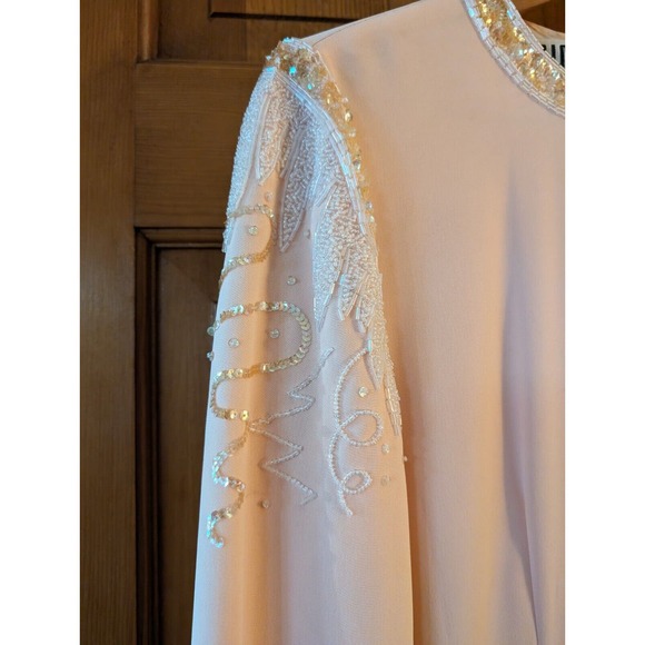 Fabrice Silhoutte Vintage Fringe Beaded Peach Dress size 6 - Picture 9 of 16